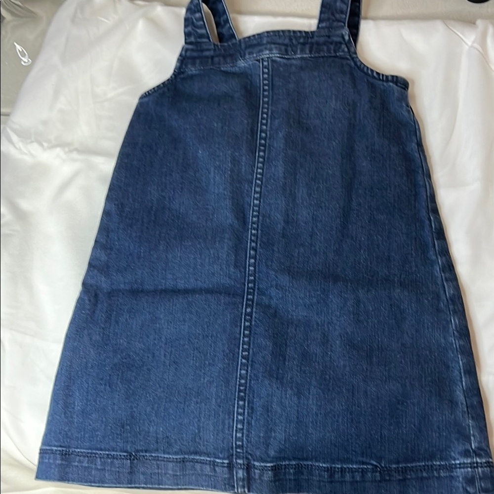 Mini Boden Blue Denim Jumpsuit with Daisy Trim - Picture 5 of 5